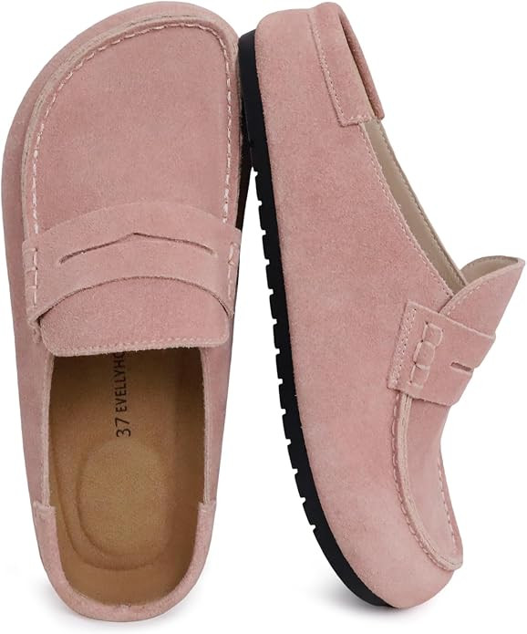 Lofel| Suede Clogs Slip-On Mules Wide Fit for Women Men | Amazon (US)