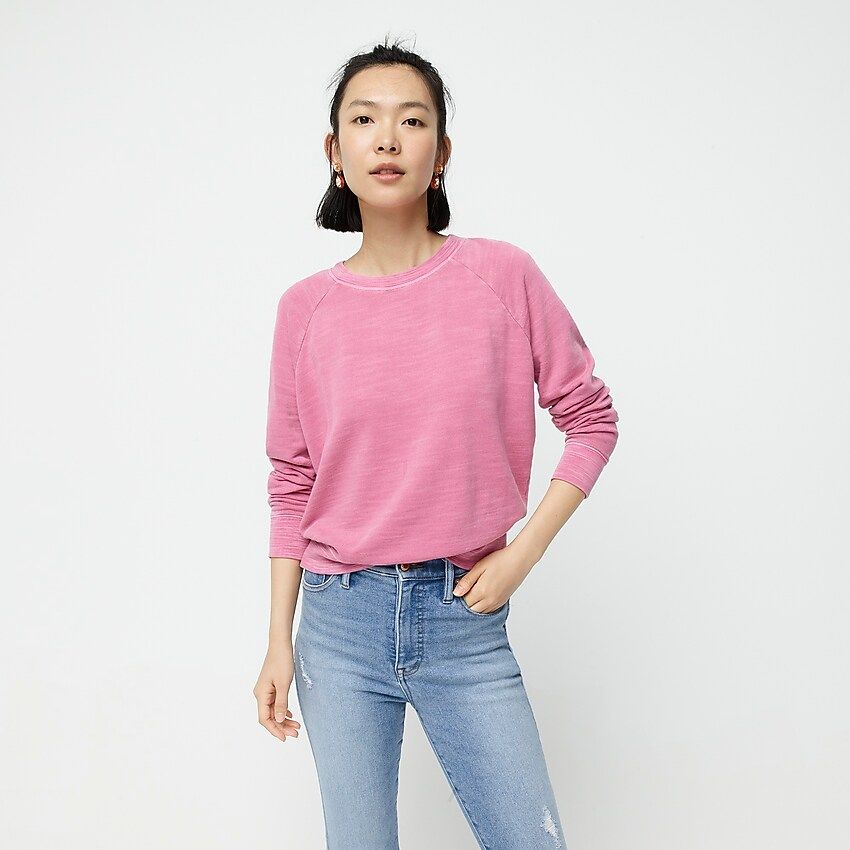 Crewneck pullover in vintage cotton terry | J.Crew US