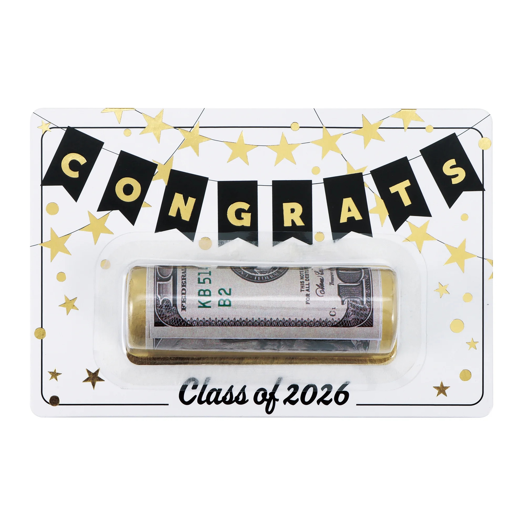 Congrats Money Holder, Black/Gold/White, Graduation by Way to Celebrate | Walmart (US)