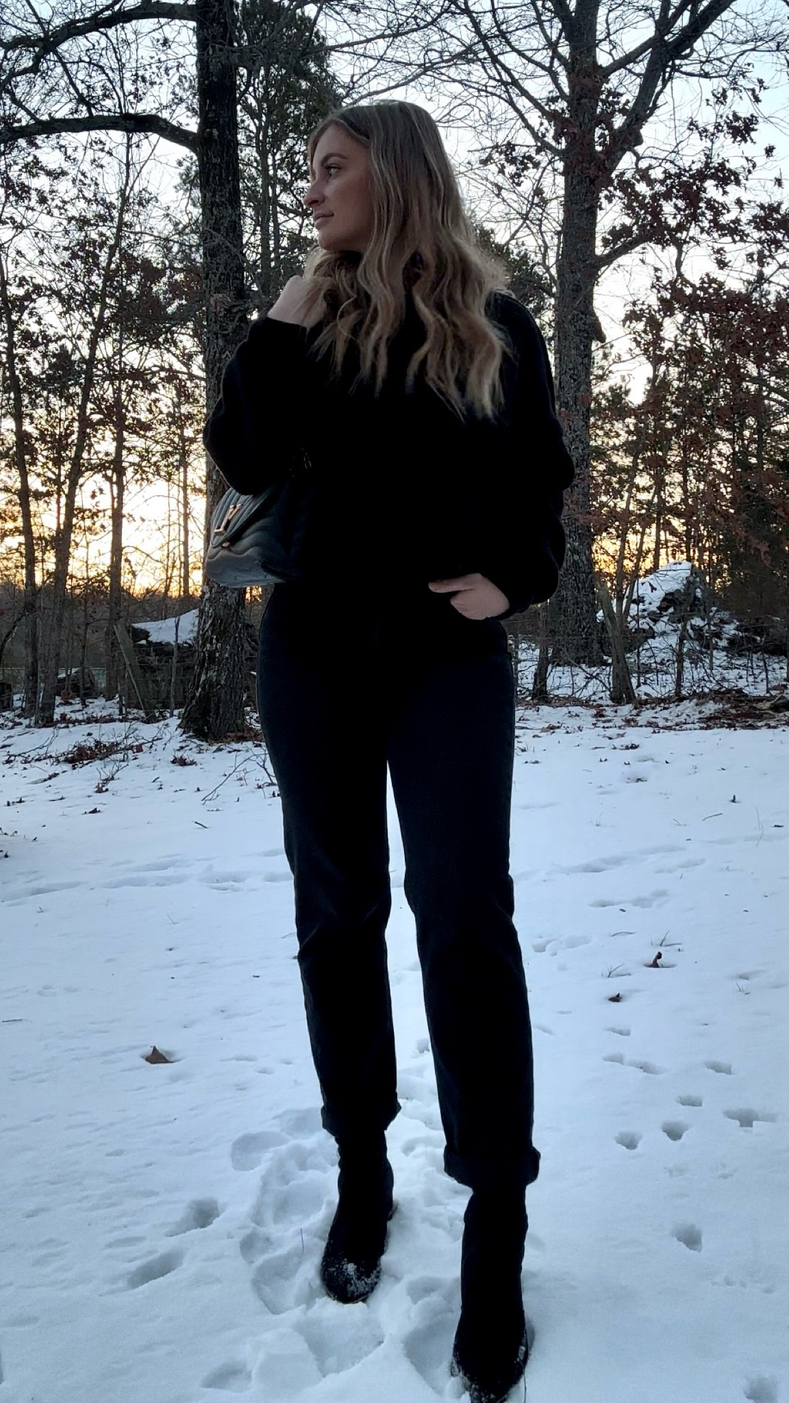 This is my new favorite sweater!Heavy but comfy and not too hot. I’m probably going to order it in white! Black jeans are a great way to chic it up while keeping it laid back! And pointed toe boots are a staple right now 🖤

#LTKfindsunder100 #LTKsalealert #LTKSeasonal