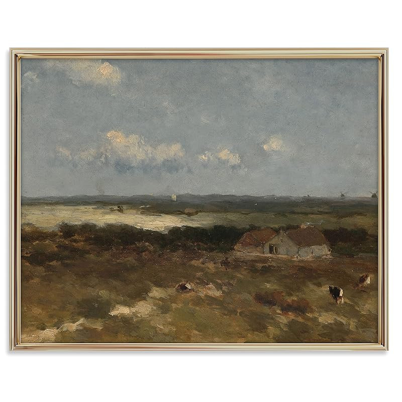Vintage Landscape Wall Art - Antique Art Prints for Home Decor - Rustic Farm and Country Landscap... | Amazon (US)