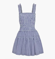 The Azalea Mini Nap Dress - Navy Gingham | Hill House Home US