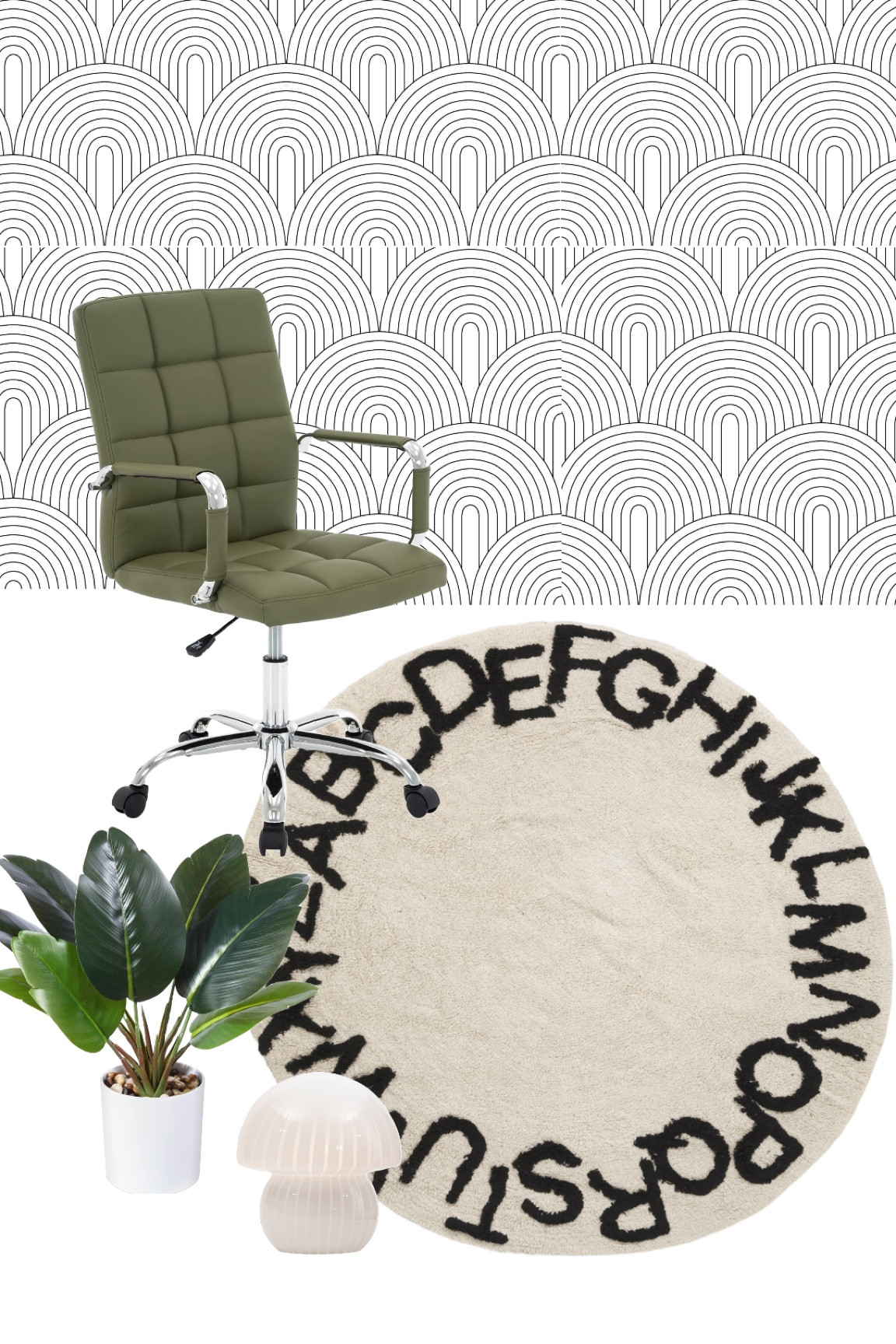 Minimal boho aesthetic office decor 