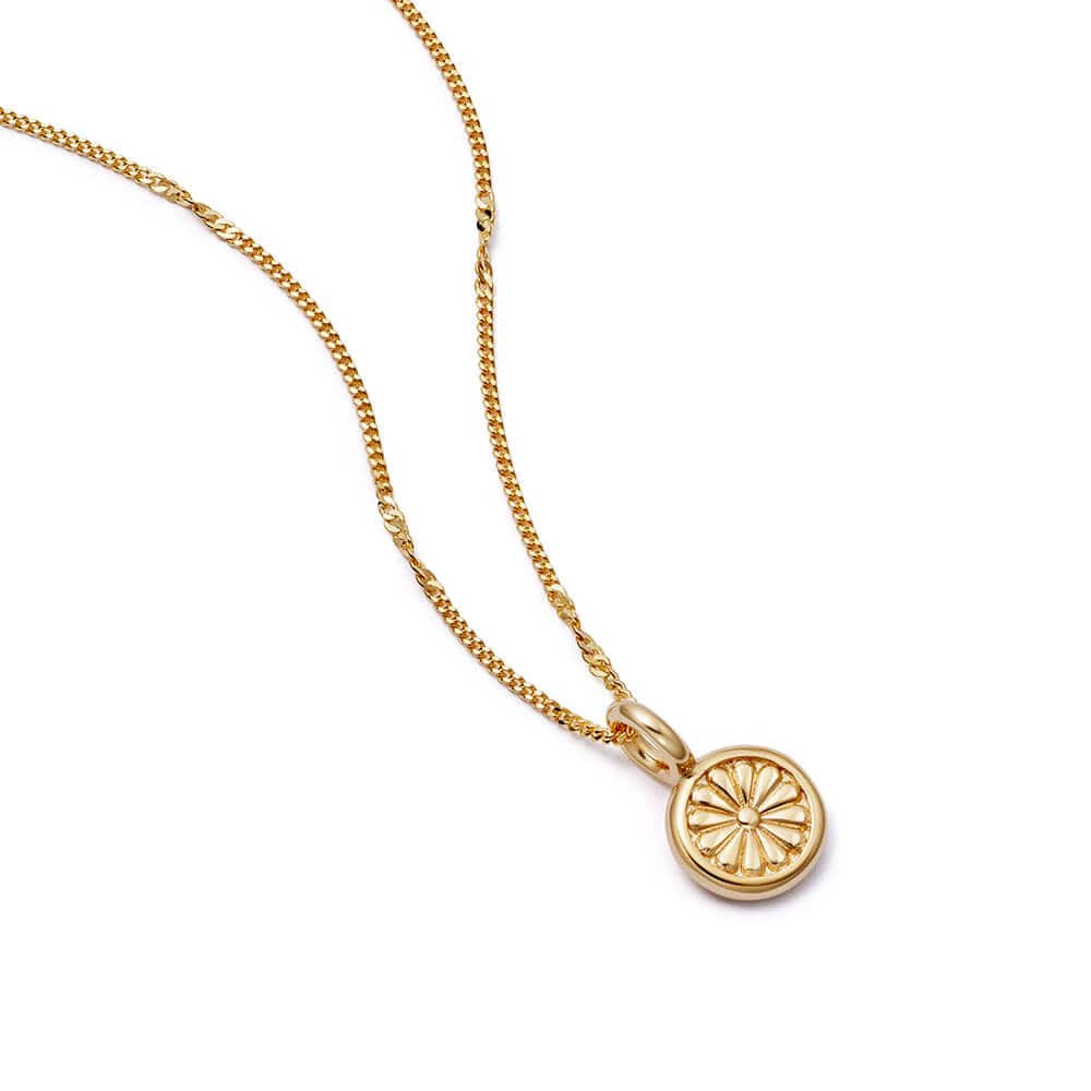 Daisy Bloom Mini Pendant Necklace 18ct Gold Plate | Daisy London Jewellery
