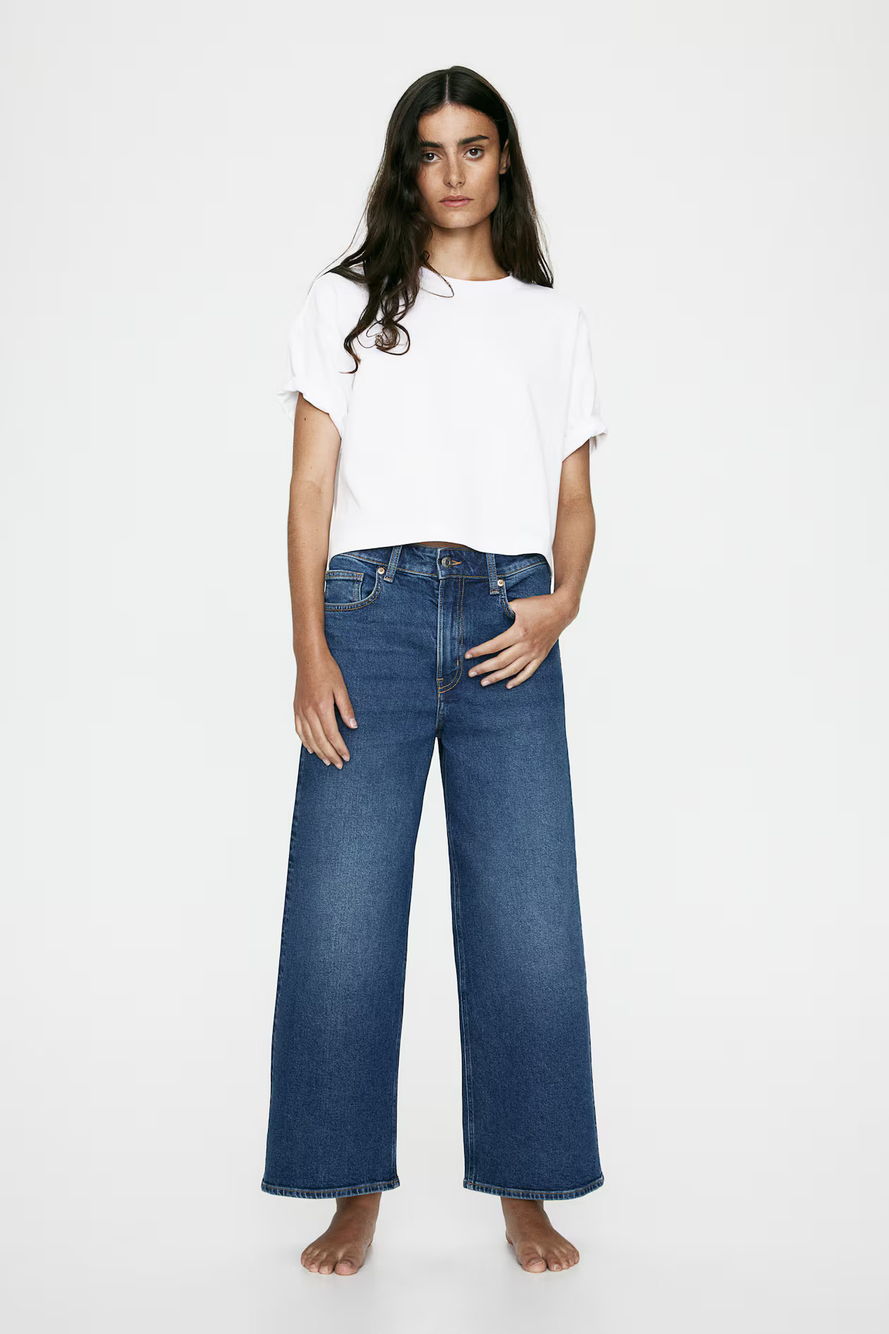 High Rise Wide-cut Jeans | H&M (US + CA)