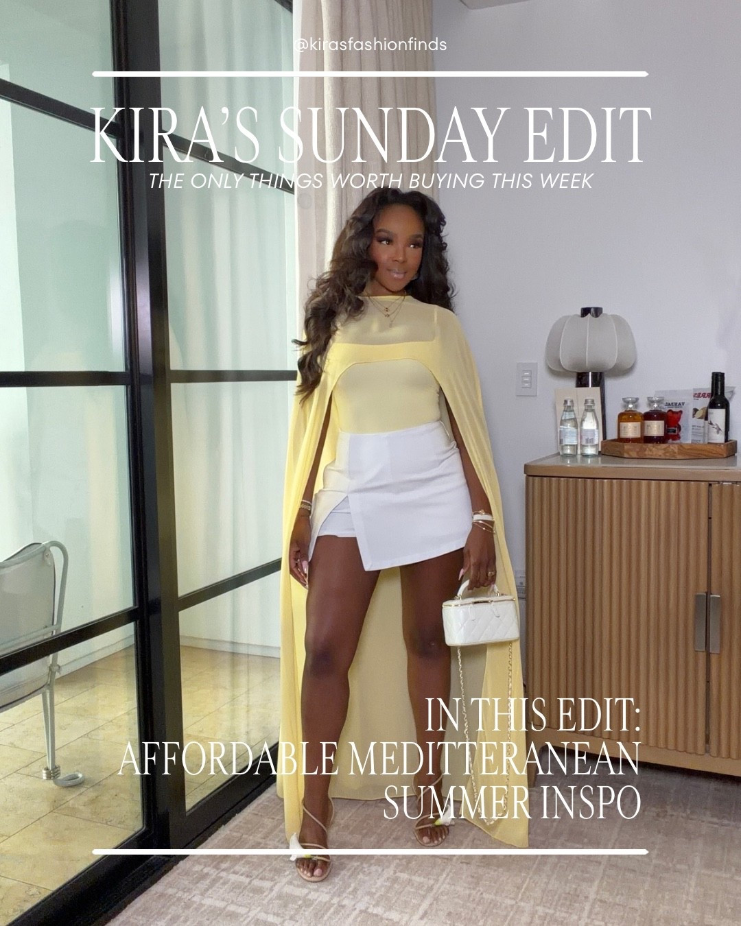 ✨ Kira’s Sunday Edit: Affordable Mediterranean Summer Inspo ✨

If effortless Mediterranean summer style is on your mood board, this week’s edit is for you 🤍

Think buttery yellows, crisp whites, woven textures, chic sandals, elevated accessories, and pieces that look straight out of a European vacation without the luxury price tag. These are the finds that instantly make your wardrobe feel more expensive while still being wearable for real life.

Everything featured is linked below, including the outfit, shoes, bag, jewelry, and accessories.

If an item opens in a different color first, be sure to click through because many of these pieces come in multiple colors 🤍

This week’s vibe: coastal lunches, resort dinners, sunset walks, and pretending you’re in the South of France ✨

Which find are you adding to your cart first? 👀🌿☀️🤍

#LTKPetite #LTKootd
