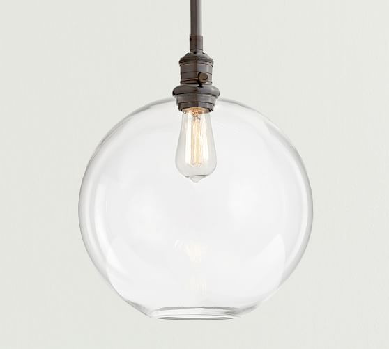 Glass Globe 12.5" Pendant with Pole | Pottery Barn (US)