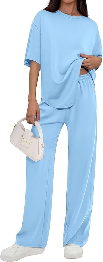 PRETTYGARDEN 2 Piece Lounge Sets Women Airport Travel Outfit | Summer Athleisure Matching Set, Sh... | Amazon (US)