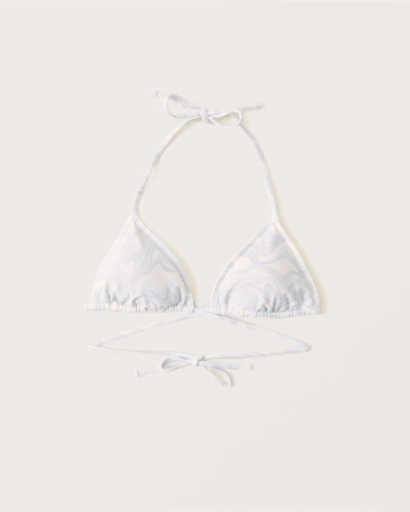 Criss Cross Halter Triangle Bikini Top | Abercrombie & Fitch (US)