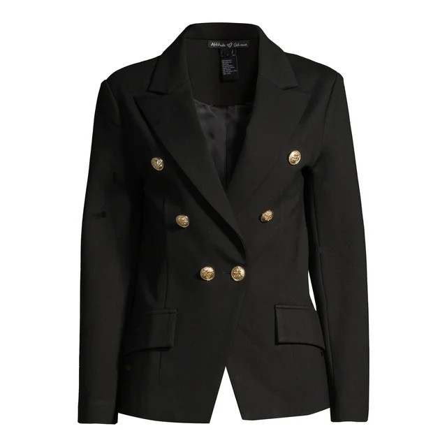 Attitude Unknown Women's and Women's Plus Metallic Button Blazer | Walmart (US)