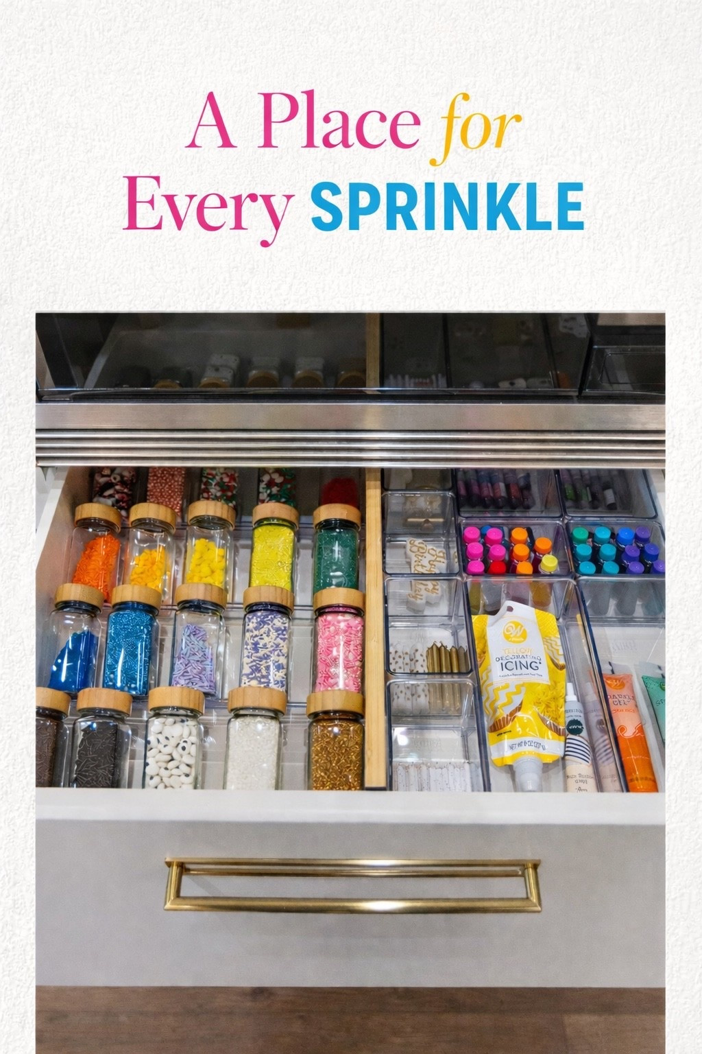 A Place for Every Sprinkle

#ltk #baking #organization #springcleaning #drawerorganizers #homeorganization #organize 