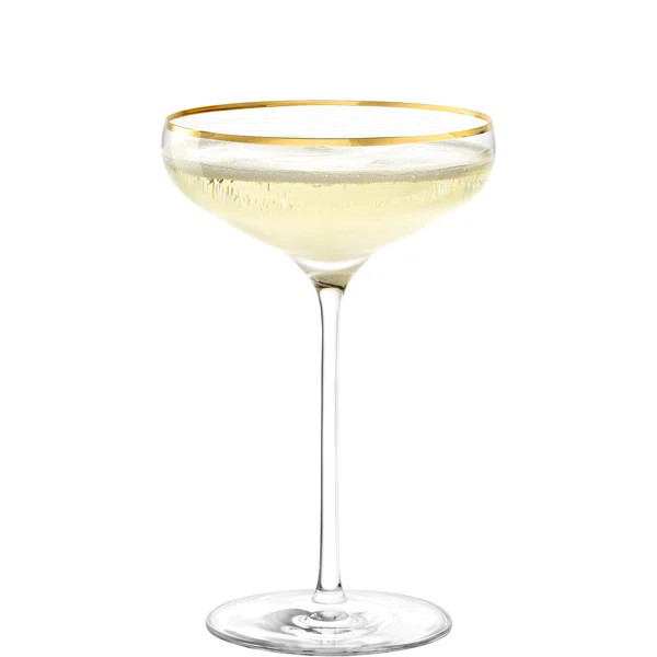 Coupe Cocktail With Gold Rim Set | Wayfair North America