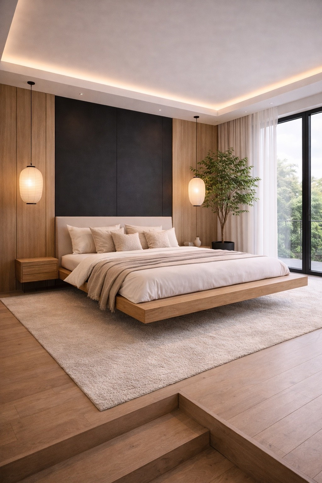 A modern Japandi bedroom featuring warm wood tones, a floating bed, soft neutral textiles, and a calm, minimalist atmosphere. Perfect inspiration for a serene, contemporary bedroom.
All items in this photo, including the rug, are linked below.
#japandibedroom
#modernbedroom
#minimalbedroom
#neutralbedroom
#bedroominspo
#luxuryinterior
#modernhome
#naturalinterior
#interiordesignideas
#ltkhome