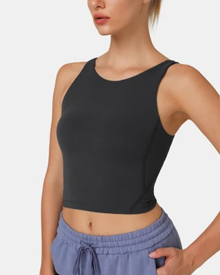 Dreamlux® High Neck U-Back Tank Top w/ Removable Padded Cups | Colorfulkoala Affiliate Program