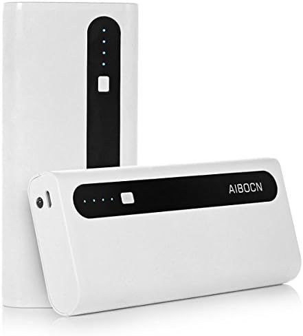 Aibocn Power Bank 10,000mAh Phone Portable Charger with Flashlight (White+Black) | Amazon (US)