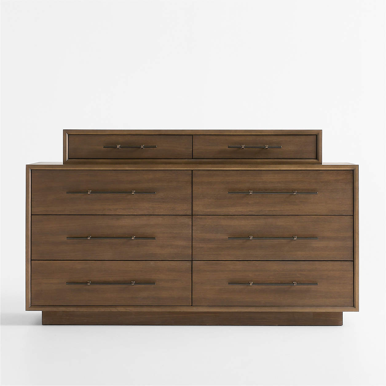 Larchmont 66" Stacked Oak 8-Drawer Dresser | Crate & Barrel | Crate & Barrel