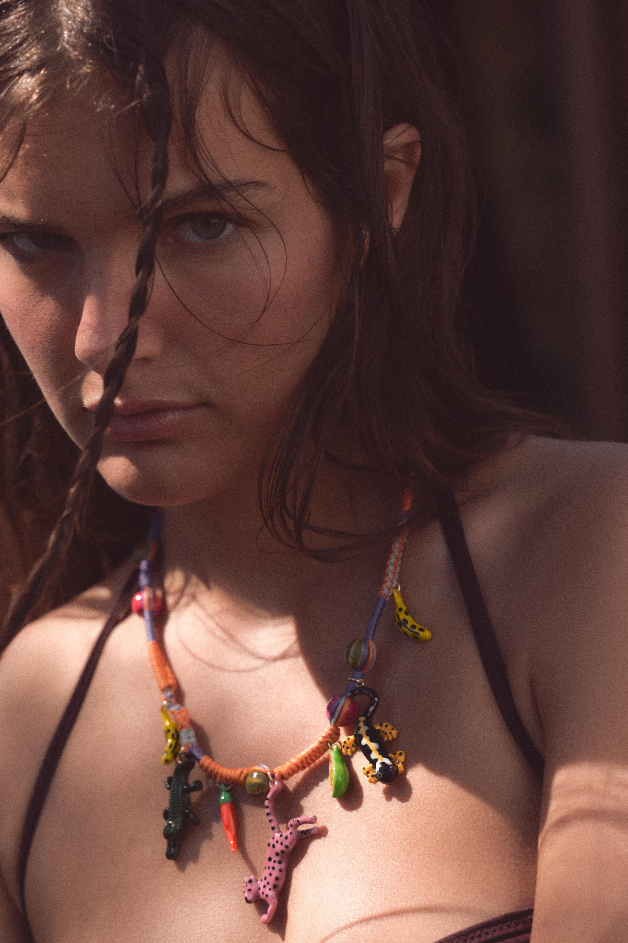 CROCODILE CHARM CORD NECKLACE | Zara US