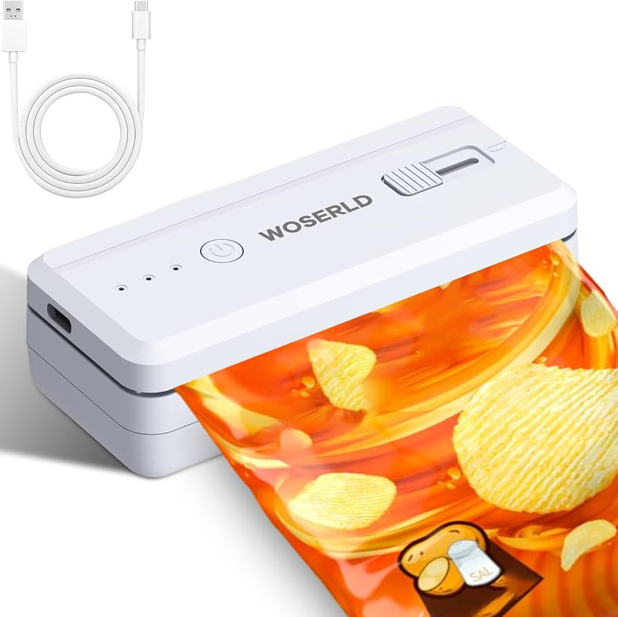 Mini Bag Sealer and Cutter magnet Rechargeable Bag Sealer Chip Bag Sealer Machine Sealer Portable... | Amazon (US)