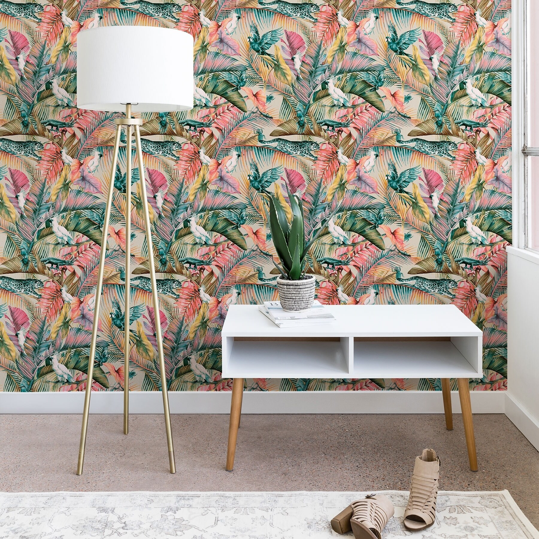 Marta Barragan Camarasa Pink Sunset in the Jungle Wallpaper | Bed Bath & Beyond