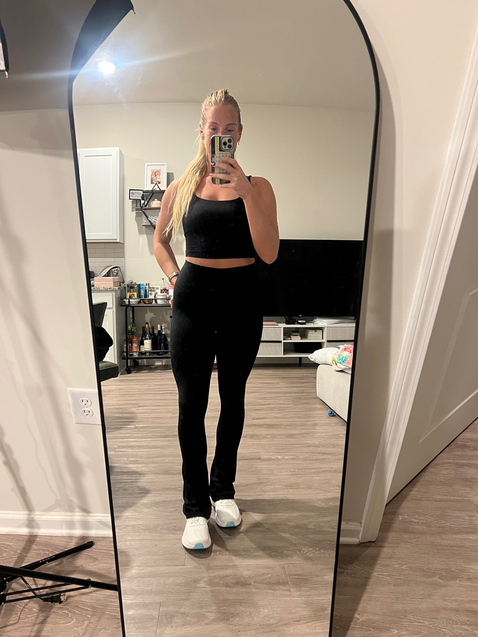 Recent workout outfit faves! Loving these mini flare legging & new HOKAs

#LTKStyleTip #LTKBeauty #LTKFitness