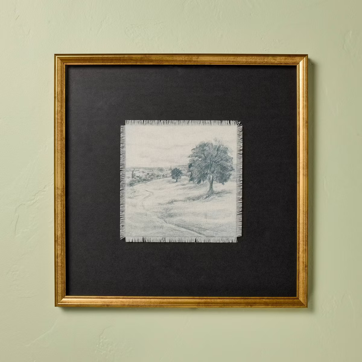 18"x18" Square Matte Black Landscape Framed Wall Art - Hearth & Hand™ with Magnolia | Target