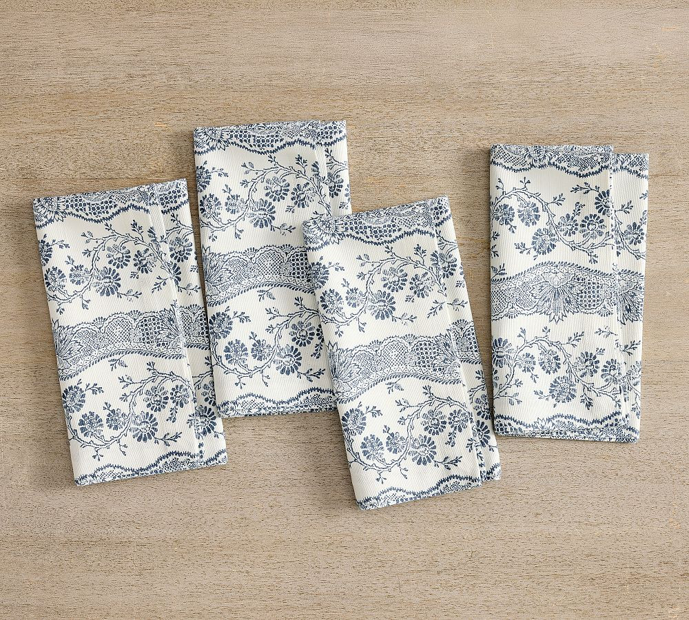 Hudson Cotton Napkins - Set of 4 | Pottery Barn (US)
