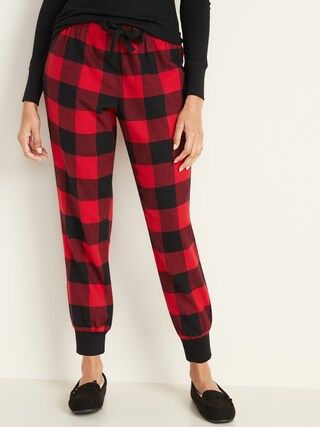 Plaid Flannel Lounge Joggers for Women | Old Navy (US)