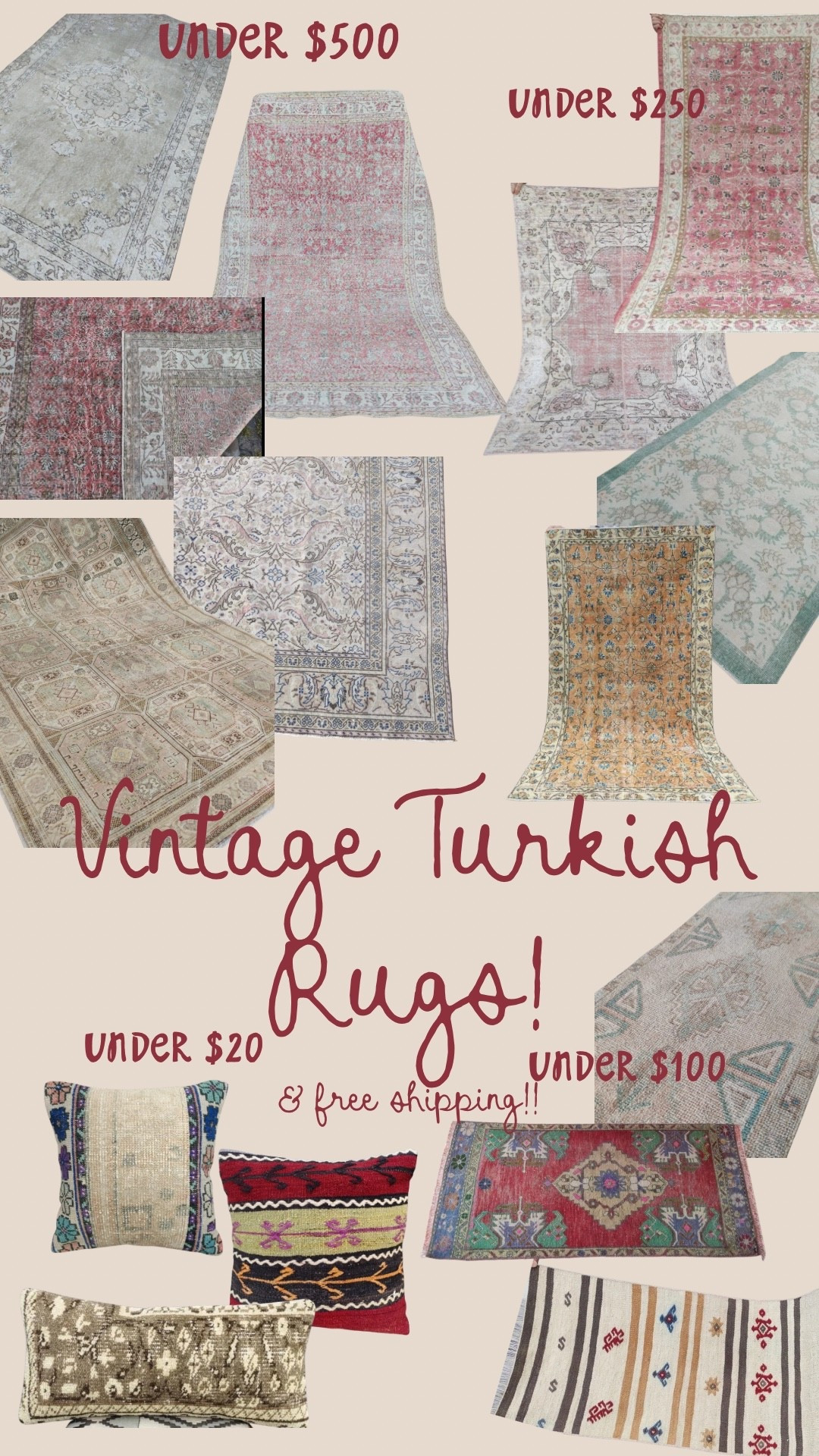 Vintage Turkish rugs that I’ve been loving!! I recently bought a rug from this Etsy seller and the rug arrived in great condition and was thoroughly cleaned and smelled great 🤩 excited to order more!!
I’m linking my favs🤩

.
#arearug #turkishrug #vintagerugs #homeinspo #homeinteriors #handmaderugs #vintagestyle 

#LTKHome #LTKSaleAlert