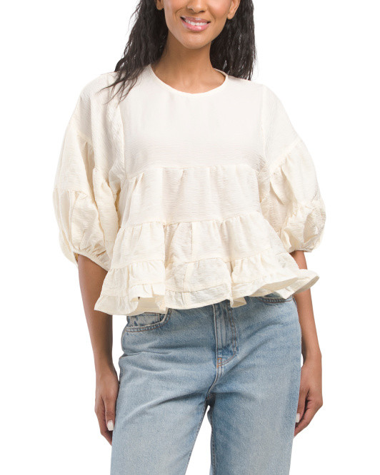 Tiered Sleeved Blouse | TJ Maxx