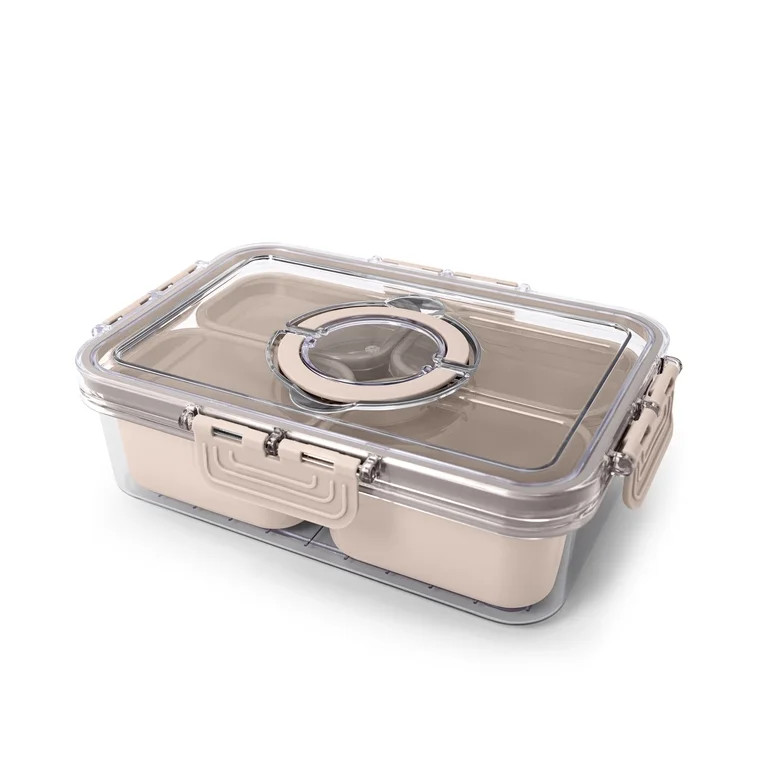 Cook with Color 4-Compartment Mini Snack Box Food Storage Carrier, Charcuterie Container with Ice... | Walmart (US)