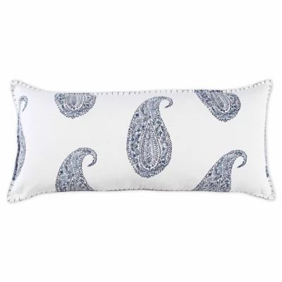 Bee & Willow™ Home with Lauren Liess Paisley Oblong Throw Pillow in Blue | Bed Bath & Beyond