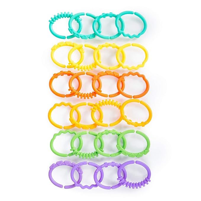 Bright Starts Lots of Links Rings Toys - for Stroller or Carrier Seat - BPA-Free 24 Pcs, Ages 0 M... | Amazon (US)