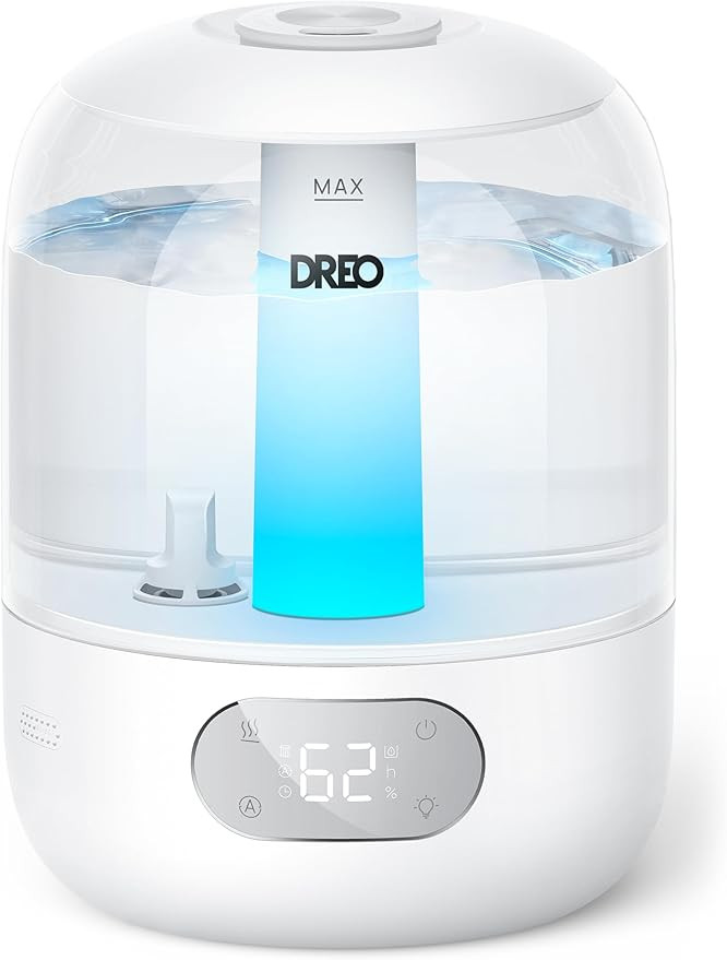 DREO Humidifiers for Bedroom, 3L Top Fill 30H & 26dB Quiet Runtime for Large Room, Cool Mist Ultr... | Amazon (US)