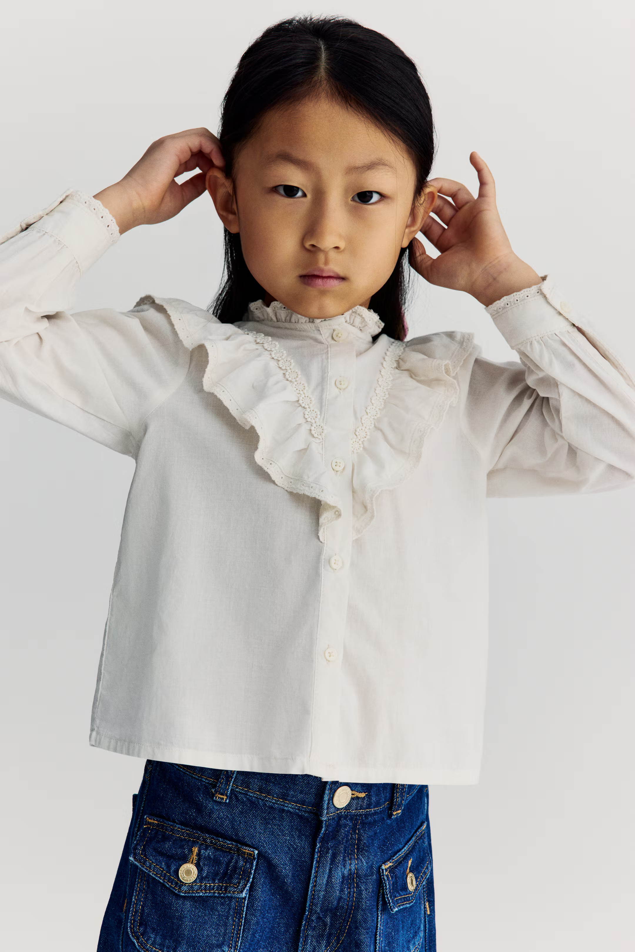 Ruffle-Detail Cotton Blouse | H&M (US + CA)