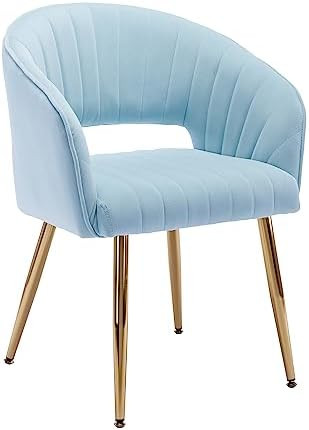 KCC Modern Velvet Desk Chair Accent Armchair Upholstered Tufted Chairs Dining Chairs, Tufted Vani... | Amazon (US)