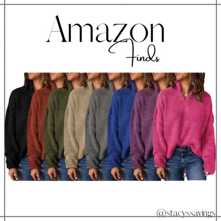 This quarter zip sweater pullover has a great slouchy oversized fit & comes in 20 great colors including brights for Fall! Fantastic reviews, plus budget-friendly! Perfect for game day!

#LTKU #LTKSeasonal #LTKunder50