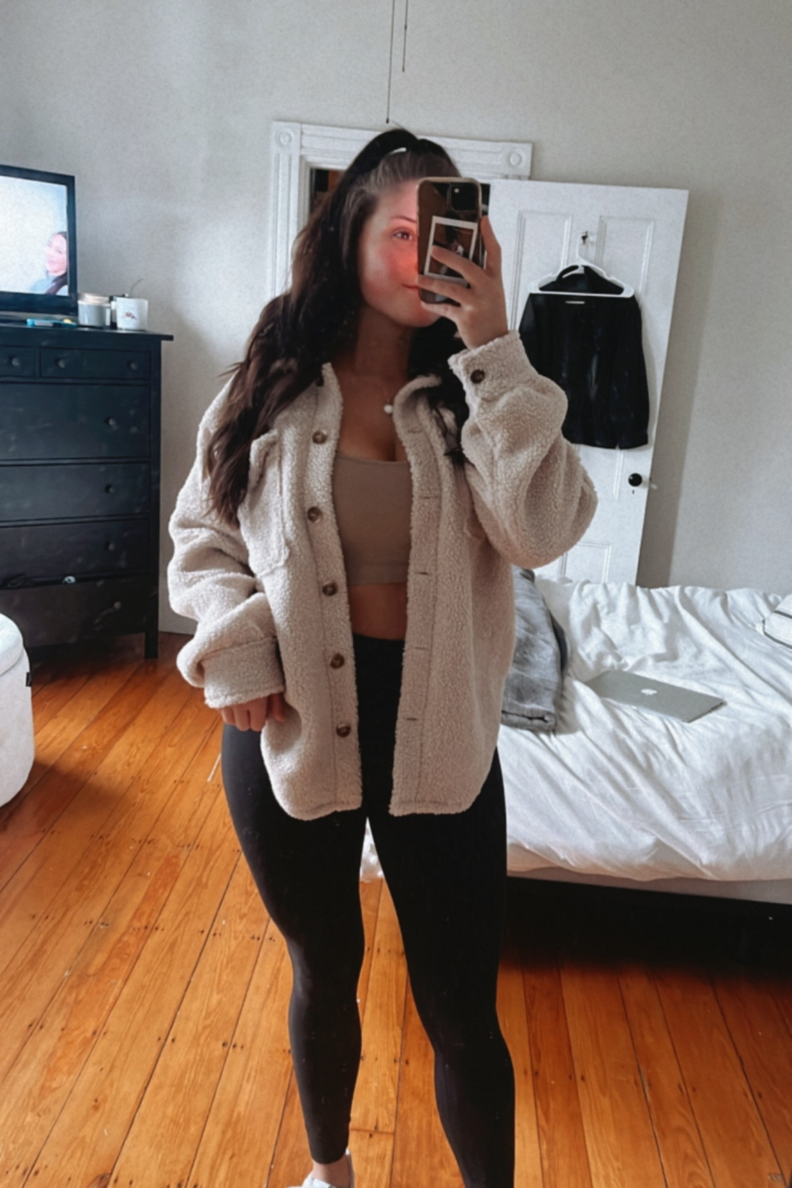 Absolutely adore this comfy teddy jacket!! I love oversized and the comfy look, went with an XL

#LTKSeasonal #LTKHoliday #LTKunder50