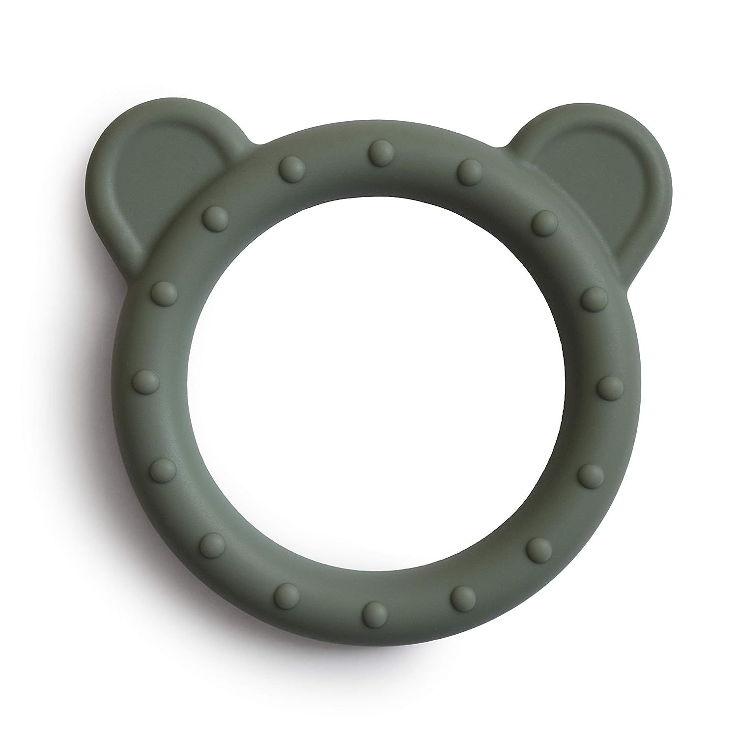 mushie Silicone Baby Teether Toy | Bear (Dried Thyme) | Amazon (US)