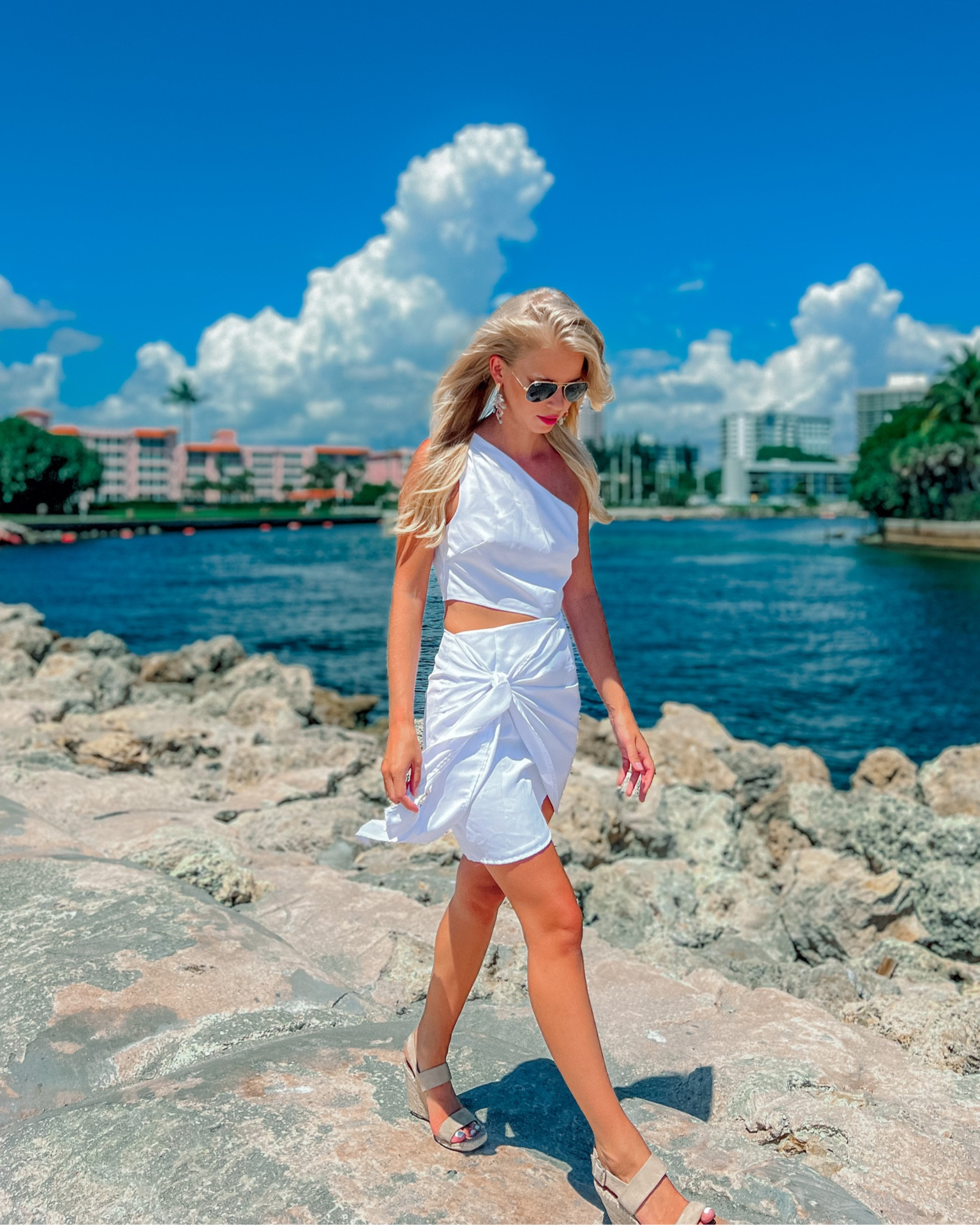 SHOWPO 
White one sided mini dress 
Affordable inexpensive 
Florida vacation outfit inspo fashion
Petite fashion blogger dress look
Wedding day season 


#LTKfindsunder100 #LTKtravel #LTKwedding