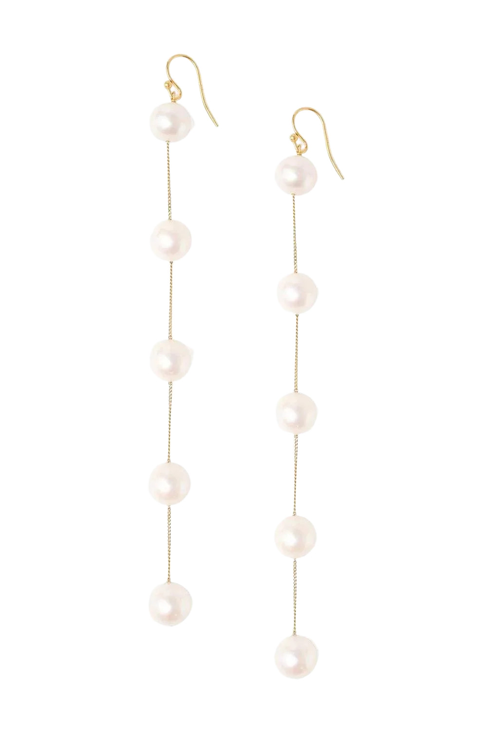 White Pearl Duster Earrings | Over The Moon