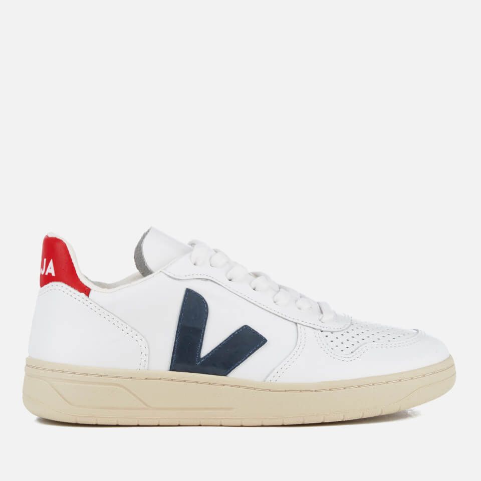 Veja Women's V-10 Leather Trainers - Extra White/Nautico/Pekin | Allsole (Global)