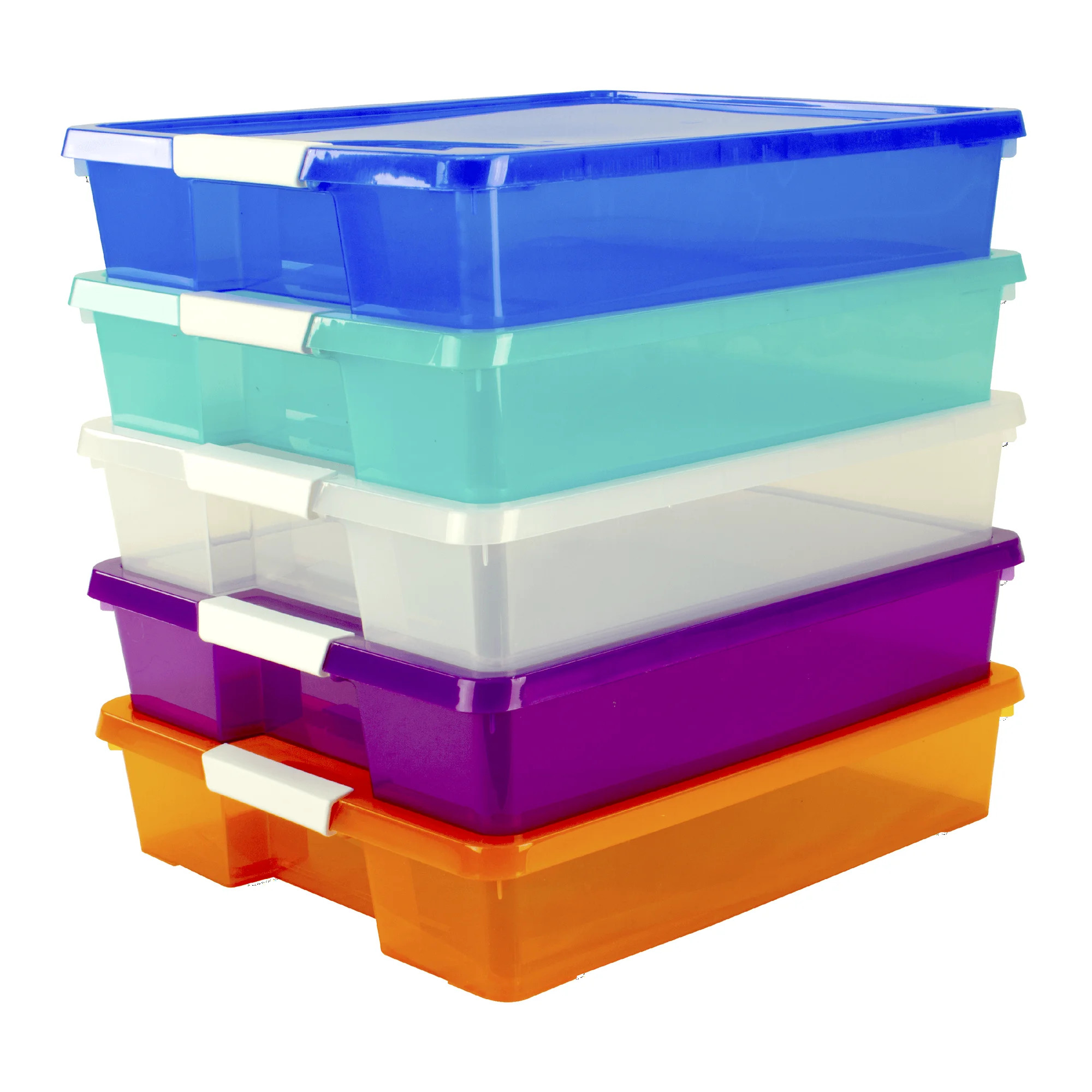 Storex 12x12 Stack & Store Craft Storage Box, Multiple Colors (5 Units/Pack) | Walmart (US)