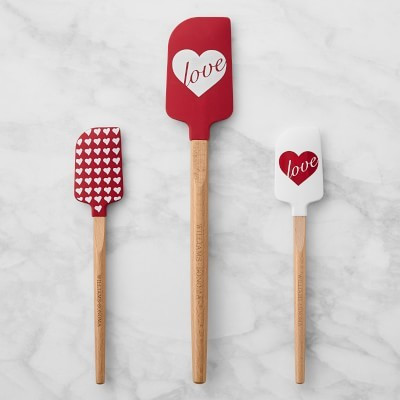 Valentine Heart Spatulas, Set of 3 | Williams-Sonoma
