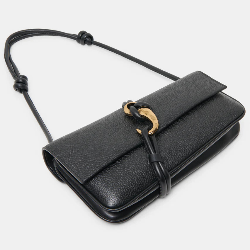 ALICE Black Leather Shoulder Bag | Dolce Vita | DolceVita.com
