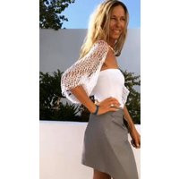 White Linen Bolero/Shrug/Open Weave/Summer Shrug/Summer Knit /Brides Bolero/Wedding /Top | Etsy (UK)