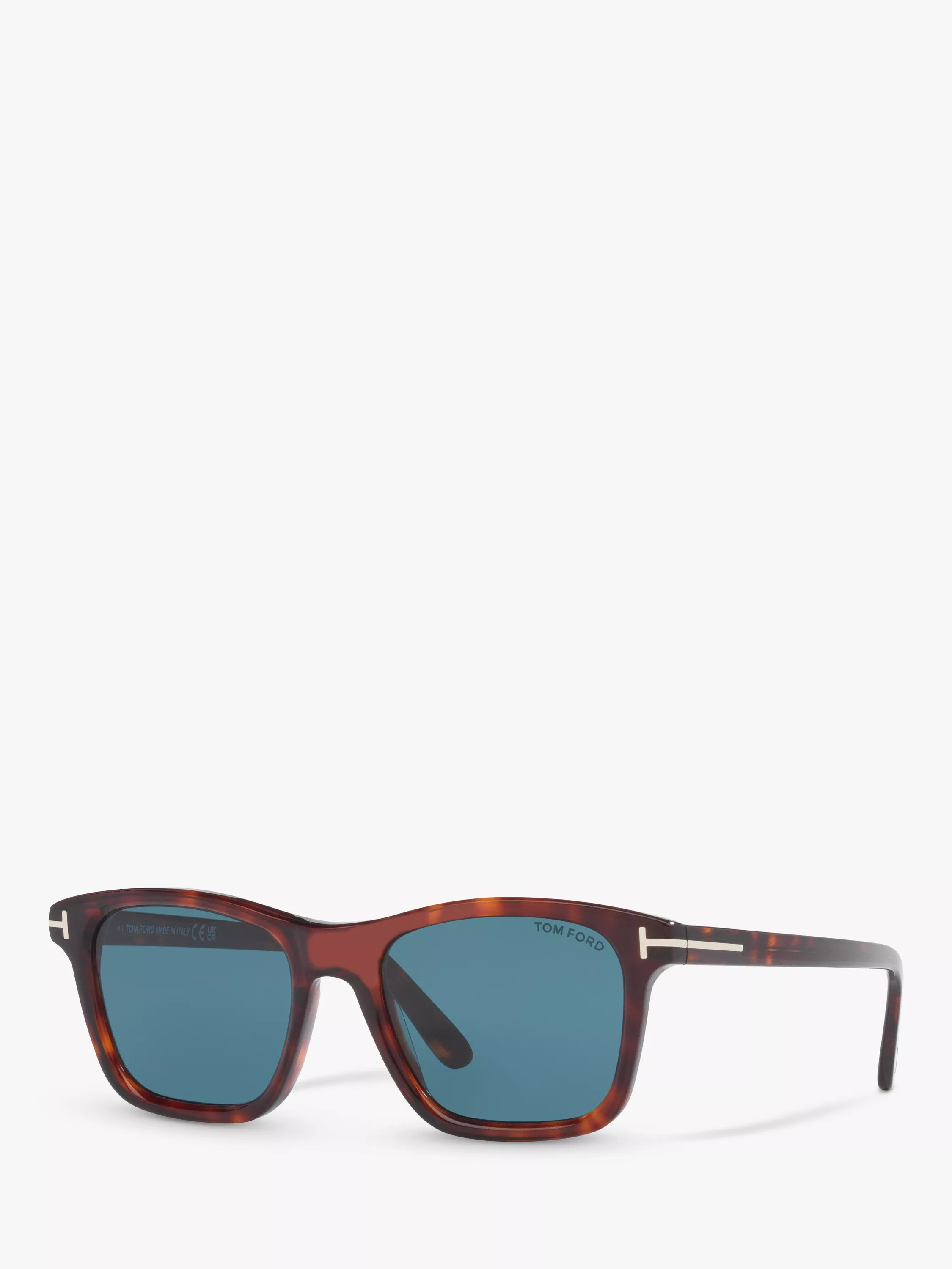 TOM FORD TR001977 Men's Square Sunglasses, Tortoiseshell | John Lewis (UK)