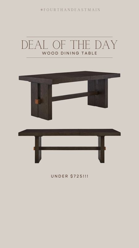 deal of the day // wood dining table 