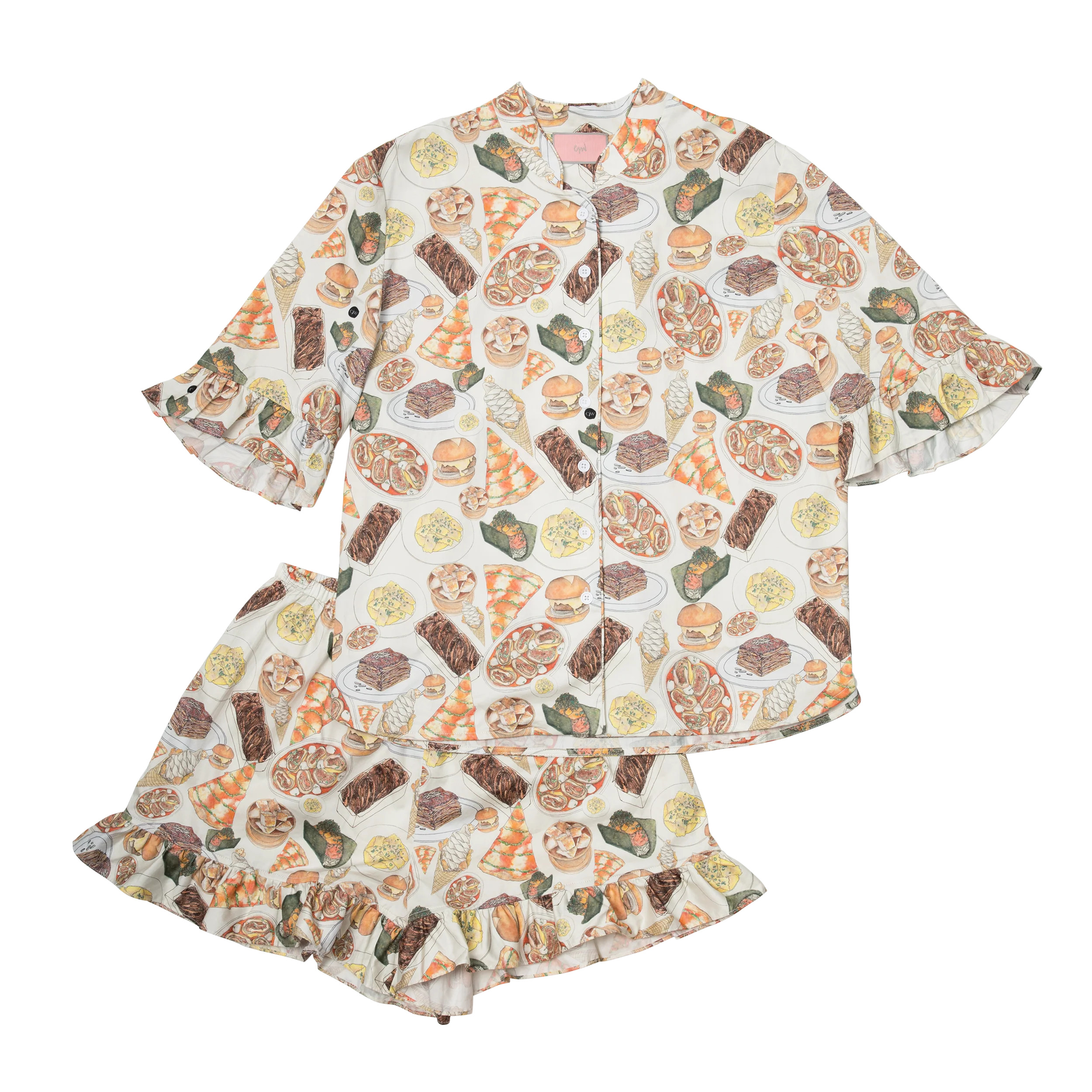 NYC Bites Cotton Pajama Short Set | CJW