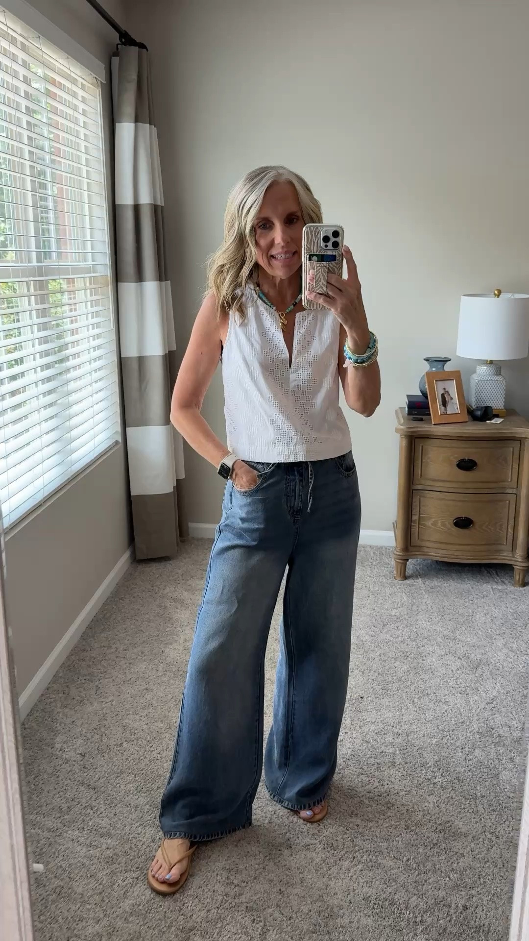 Wearing extra small top and small pants.

#LTKgrwm #LTKootd #LTKOver40