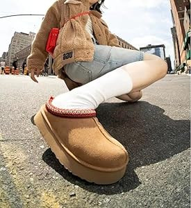 Women's Slippers Platform Mini Boots Short Ankle Boot Fur Fleece Lined Sneakers House slippers An... | Amazon (US)